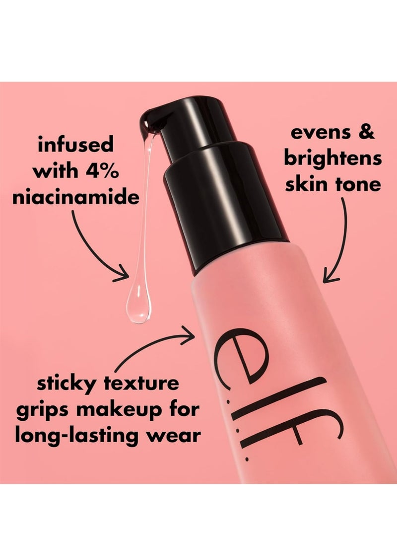 إلف Power Grip Primer + 4٪ Niacinamide, جل القائم على & ترطيب الوجه Primer, مساواة الجلد & يشرق, قبضات المكياج, نباتية & خالية من القسوة, 0.8 فلور أوز - Image 4